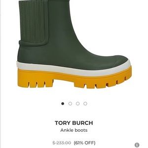 Tory Burch size 10 rubber boots